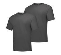Hanes Men's Short Sleeve Beefy-t (Pack of 2), Charcoal Heather, M