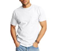 Hanes Mens Short Sleeve Beefy-T with Pocket White Small