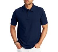 Hanes Men's Short Sleeve X-Temp W/FreshIQ Polo, Navy, X-Large