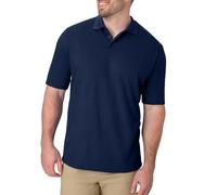 Hanes Men's Short Sleeve X-Temp W/FreshIQ Polo, Navy, XX-Large