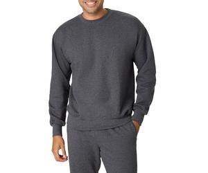 Hanes Men's Ultimate Heavyweight Fleece Sweatshirt, Charcoal Heather, Large