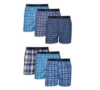 Hanes – Boxer da uomo in tessuto – Confezione da 6 – Fantasia tartan – XL