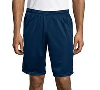 Hanes Mesh Pocket Short Corto, Navy, L Uomo
