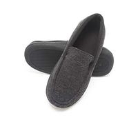 Hanes Moccasin, Pantofole Uomo, Nero Scuro, Small