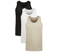 Hanes Originals Stretch Cotton Pack, Moisture-Wicking Tank Tops, Tagless, 3-Pack Canottiera, Bianco/Tan/Nero, M (Pacco da 3) Uomo