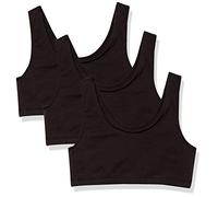 Hanes Pack, Cotton Scoopneck Bralette, Low-Impact Sports Bra, 3-Pack Reggiseno, Opaque, Nero/Nero/Nero, XL (Pacco da 3) Donna