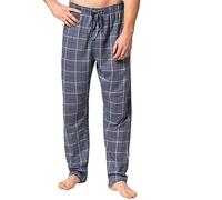 Hanes Pjs X-Temp - Pigiama da uomo, 100% cotone, in jersey, Griglia grigia, L