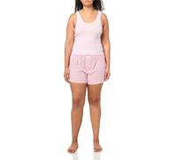 Hanes Set Pigiama Donna Comodo Canotta e Boxer Pigiama Donna Morbido Misto Cotone Loungewear, Dream House Pink/Dream House Pink Stripe, XS