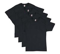 Hanes Short Sleeve T-Shirt Pack, Crewneck Cotton T-Shirts for Men, Value Packs, 4 Or 6 Pack Camicia, Nero, XXXXL (Pacco da 4) Uomo
