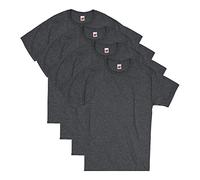 Hanes Short Sleeve T-Shirt Pack, Crewneck Cotton T-Shirts for Men, Value Packs, 4 Or 6 Pack, Carbone, XXXXL (Pacco da 4) Uomo