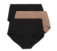 Hanes Slip da Donna, Comodi, Super perdite, Biancheria Intima Post-Partum e mestruo, Confezione da 3, Nero, Pecan, Nero, X-Large