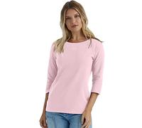 Hanes Stretch Cotton Raglan Sleeve Tee Camicia, Rosa Paleo, M Donna
