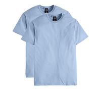 Hanes T-Shirt da Uomo Nano Premium in Cotone (Confezione da 2), Azzurro Chiaro, M