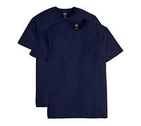 Hanes T-Shirt da Uomo Nano Premium in Cotone (Confezione da 2), Navy, XL