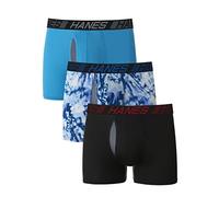 Hanes Total Support Pouch Men's Boxer Briefs Pack, Anti-Chafing, Moisture-Wicking Underwear with Cooling Available, 3 Pack-Assorted Trunk, XX-Large