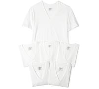 Hanes Maglietta classica da uomo con scollo a V, confezione da 6, Confezione da 6 bianco, L