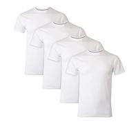 Hanes Ultimate Men's 4-Pack FreshIQ White Slim Fit Crew T-Shirt,White,Small