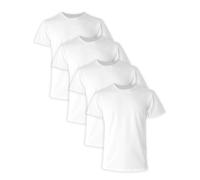 Hanes Ultimate Ultimate Comfort Fit Undershirt, Men’s Crewneck Stretch-Cotton T-Shirt, 4-Pack, White-4 Pack, XX-Large
