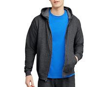 Hanes up, EcoSmart Fleece Full-Zip Hoodie for Men, Hooded Sweatshirt Felpa con Cappuccio, Carbone Heather, XL Uomo