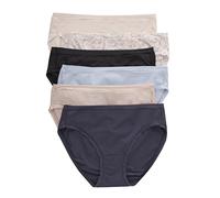 Hanes Women's Comfort Flex Fit Microfiber Bikini Panty (Pack of 6), Assorted, Medium