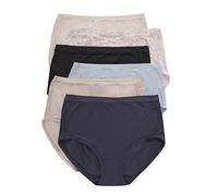 Hanes Women's Comfort Flex Fit Microfiber Brief Panty (Pack of 6), Assorted, Large