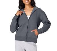 Hanes Women's Full-Zip Hooded Jacket, Slate Heather, 2X Large