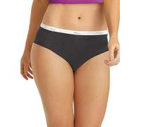 Hanes Womens Ribbed Cotton Hipsters 6-Pack, 9, Assorted