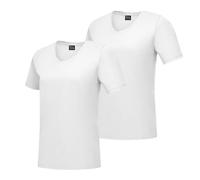 Hanes Women's Short Sleeve V-Neck t-Shirt, White, Large