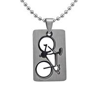 Hanessa Gioiello in acciaio inox, da uomo/donna, per bicicletta, da corsa, sport, triathlon, regalo di Natale, per marito, moglie, fidanzato o fidanzata, Acciaio inossidabile, Nessuna pietra preziosa