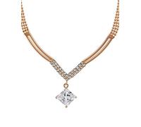 Hanessa, Girocollo Collana da Donna Placcata in Oro Rosa, con Cristalli e Strass, Regalo Elegante per San Valentino per la Moglie o la Fidanzata