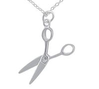 hanessa regalo per Natale da donna gioielli collana in argento con forbici del pendente placcato argento per la fidanzata/Donna/friseurin