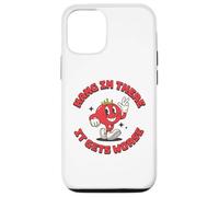 Hang In There It Gets Worse Divertente Retro Culinary School Custodia per iPhone 12/12 Pro