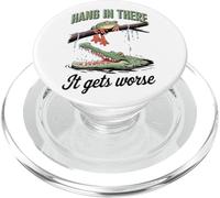 Hang In There It Peggiora Rana Alligatore PopSockets PopGrip per MagSafe