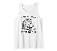 Hang On, Let Me Overthink This Cool Frog Drinking Coffee Canotta