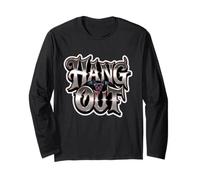 Hang out Vampire Bat Halloween Horror Night Maglia a Manica