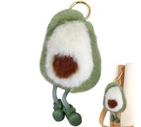 Hangable Decorative Keyring, Cartoon Avocado Pendant, Plush Ornament | Soft student bag charm, couple pendant for Car Interior Ornaments Dashboard Desktop