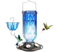 Hangable Hummingbird Feeder, Bird Feeder with Built-In Ant Moat, Leak-Proof Outdoor Hummingbird Food Supply for Garden, Yard, Patio, 5.91x11.81 Inches