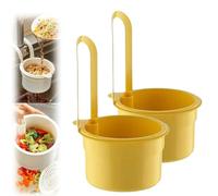 Hangable Kitchen Sink Drain, Hangable Sink Strainer Basket, 2025 Self-Cleaning Kitchen Sinks Food Waste Catcher, Press Automatic Dumping Kitchens Draining Baske Efficient Catcher (Yellow*2)