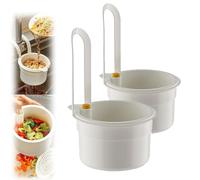 Hangable Kitchen Sink Drain, Hangable Sink Strainer Basket, 2025 Self-Cleaning Kitchen Sinks Food Waste Catcher, Press Automatic Dumping Kitchens Draining Baske Efficient Catcher (White*2)