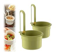 Hangable Kitchen Sink Drain, Hangable Sink Strainer Basket, 2025 Self-Cleaning Kitchen Sinks Food Waste Catcher, Press Automatic Dumping Kitchens Draining Baske Efficient Catcher (Green*2)