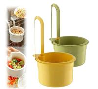 Hangable Kitchen Sink Drain, Hangable Sink Strainer Basket, 2025 Self-Cleaning Kitchen Sinks Food Waste Catcher, Press Automatic Dumping Kitchens Draining Baske Efficient Catcher (Yellow&Green)