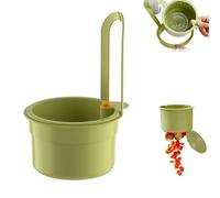 Hangable Kitchen Sink Drain,Hangable Sink Strainer Basket, 2025 Upgraded Kitchen Sinks Basket, Faucet Food Waste Catcher,Press Automatic Dumping Kitchens Draining Baske (Green)