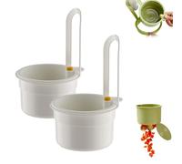 Hangable Kitchen Sink Drain,Hangable Sink Strainer Basket, 2025 Upgraded Kitchen Sinks Basket, Faucet Food Waste Catcher,Press Automatic Dumping Kitchens Draining Baske (White*Pcs 2)