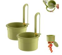 Hangable Kitchen Sink Drain,Hangable Sink Strainer Basket, 2025 Upgraded Kitchen Sinks Basket, Faucet Food Waste Catcher,Press Automatic Dumping Kitchens Draining Baske (Green*Pcs 2)