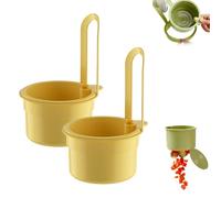 Hangable Kitchen Sink Drain,Hangable Sink Strainer Basket, 2025 Upgraded Kitchen Sinks Basket, Faucet Food Waste Catcher,Press Automatic Dumping Kitchens Draining Baske (Yellow*Pcs 2)
