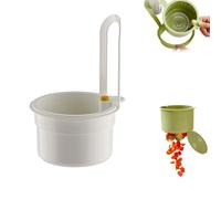 Hangable Kitchen Sink Drain,Hangable Sink Strainer Basket, 2025 Upgraded Kitchen Sinks Basket, Faucet Food Waste Catcher,Press Automatic Dumping Kitchens Draining Baske (White)