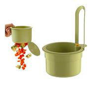 Hangable Kitchen Sink Drain, Self-Cleaning & Press to Dump Faucet Hanging Strainer Basket, Fine Mesh Filter, Easy Install (Green)