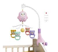 Hangable Nursery Crib Mobile, Soothing Bassinet Toy with Toddler Rattle 15.75x9.84x18.9 inches, Sleep Aid Accessory, Perfect for Boys Girls Bedroom, Living Room, Bedside, and Nursery Decor