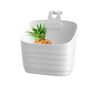 Hangable Storage Basket | Floating Shelf Container, Rotating Hook Organizer | Waterproof ABS Makeup Bin Providing Extra Bedroom, Bathroom, Kitchen Space, Multipurpose Storage Solution, Easy Mounting,