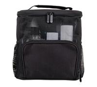 Hangable Toiletry Bag, Portable Mesh Shower Bag with Hook, Ample Space, Quick-Dry Large Capacity Organizer, Lightweight Travel Caddy, for College Dorm, Gym, Camp, 8,86 x 5,71 x 9,84 pollici